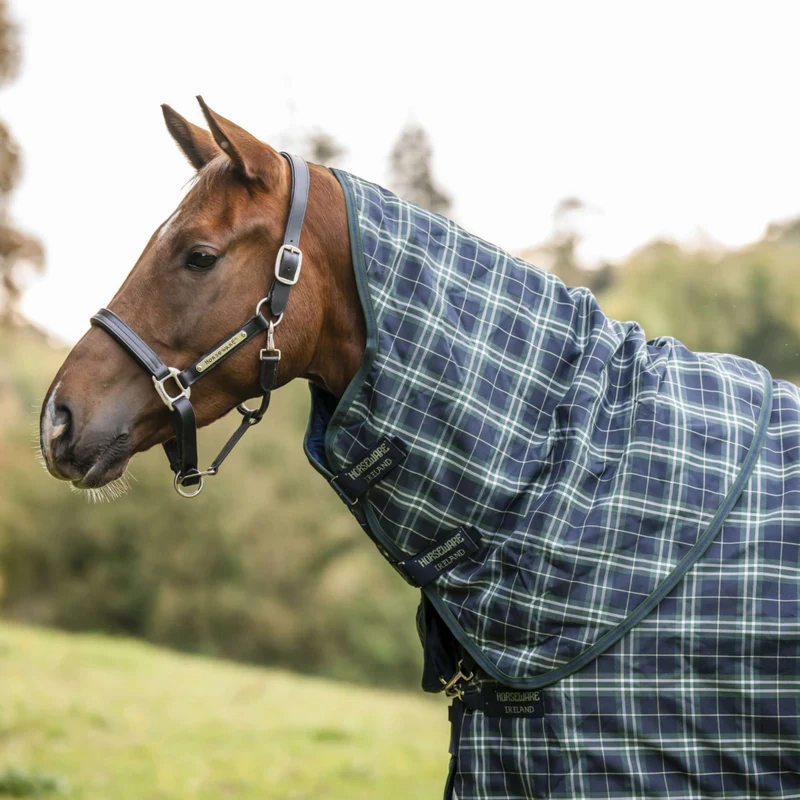 Rhino Couvre-Cou Turnout 150g Hunter Check/Green/Navy