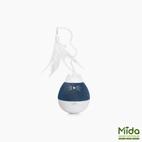 Catit PIXI Spinner Dispensador de Snacks y Juguete con Pluma para Gatos