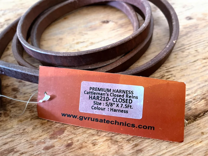 Rênes Fermées Reining en Cuir Sadesa 1,6 cm – Souples & Robustes