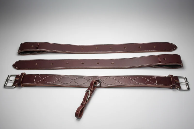 Back Cinch Western en Cuir avec Straps – Sangle Arrière Selle Western Robuste & Ajustable
