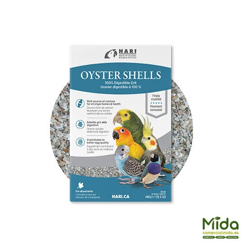 HARI Oyster Shells - Ostras Trituradas para Aves 440g