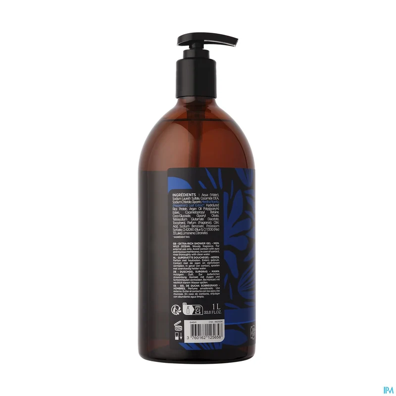 MKL Douchegel Man Wild Marine | 1L Pompfles | Huidverzorging