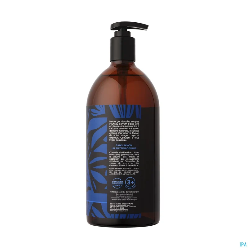 MKL Douchegel Man Wild Marine | 1L Pompfles | Huidverzorging
