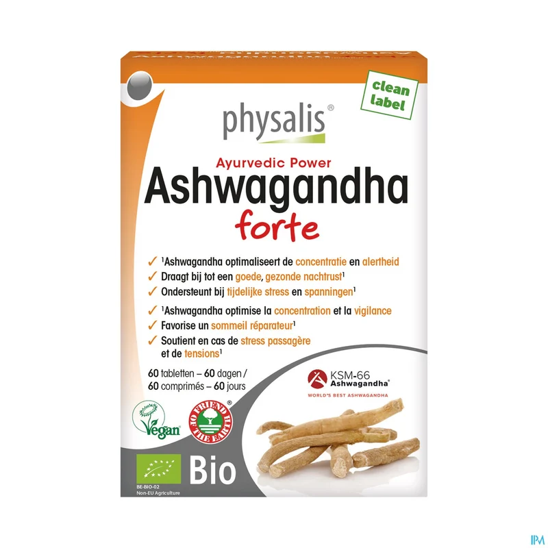 Physalis Ashwagandha Forte Bio | 60 tabletten | Slaap & Stress