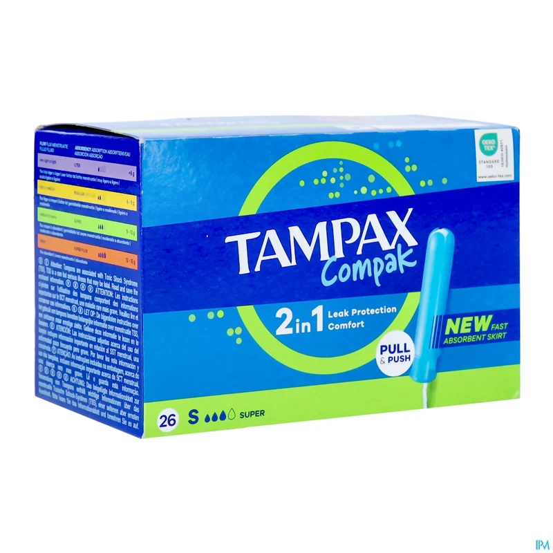 Tampax Compak Super | 26 tampons | Menstruatie