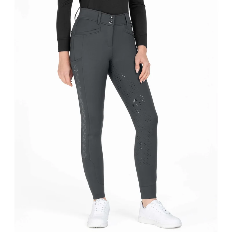 ELT Pantalon d'Équitation Reflective Full Grip Asphalte