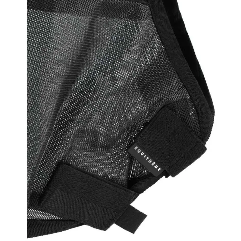 EQUITHÈME Masque Anti-Mouches Protec avec Protection UV Noir