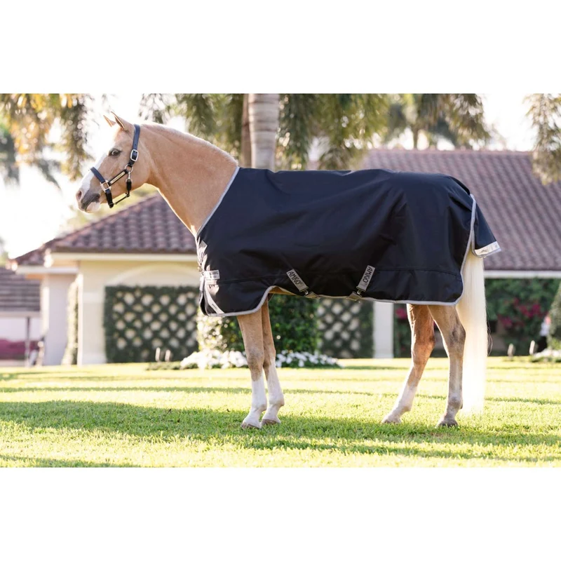 Amigo Chemise Turnout 1200D Pony 50g Noir/Gris Titane/Argent