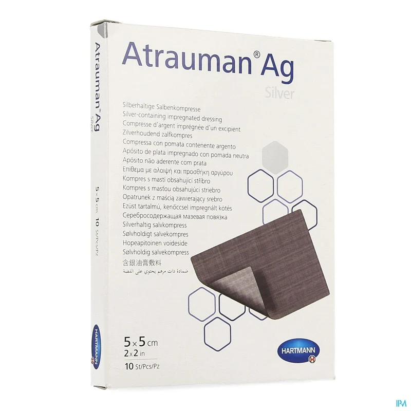 Atrauman Ag 5x5cm St. 10 P/s