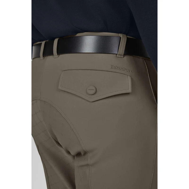 Eskadron Pantalon d'Équitation Dynamics Full Grip Hommes Powdertaupe