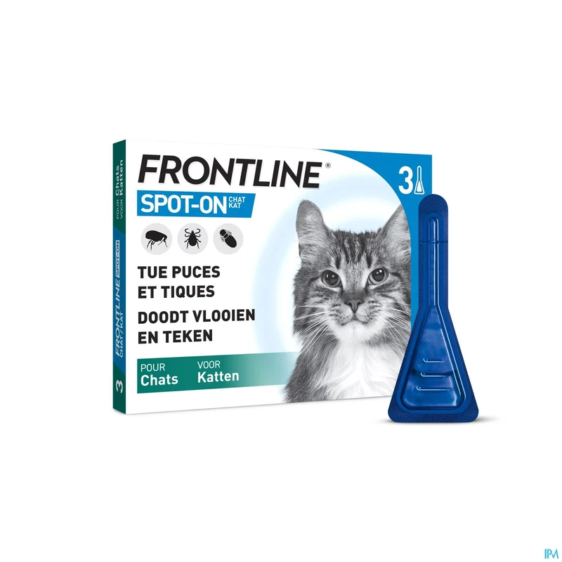 Frontline Spot On Kat | 3x0,50ml | Anti-vlooien & teken