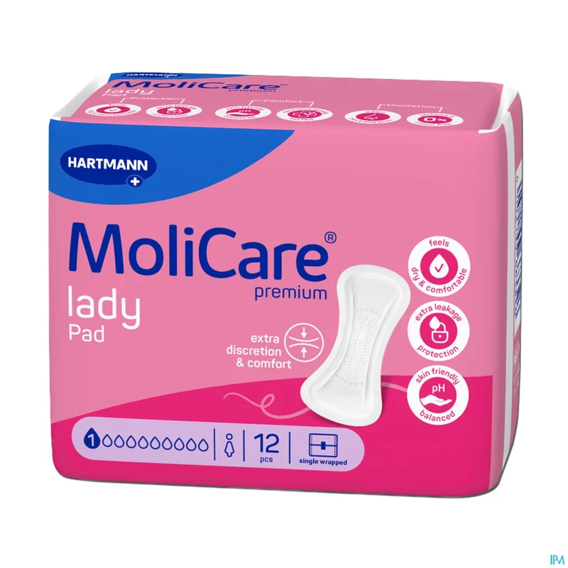 MoliCare Premium Lady Pad 1d | 12 inleggers | Incontinentie