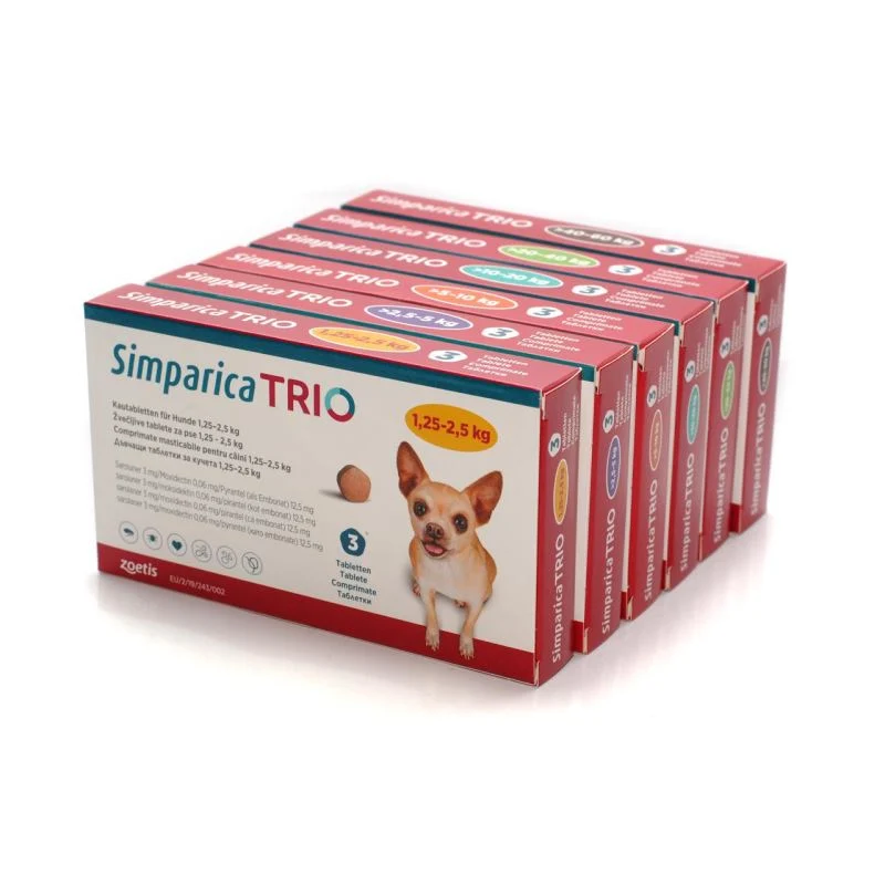 Simparica Trio for Dogs 3 x chewable tablets / per Cani, 3 compresse masticabili Antiparassitario