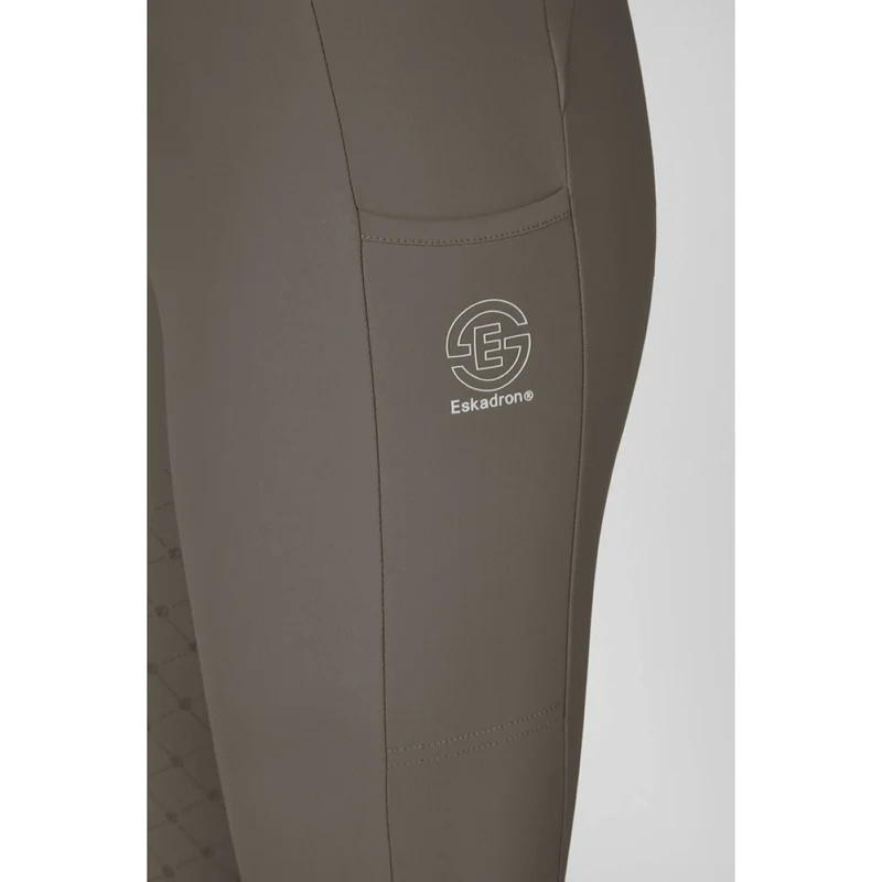 Eskadron Legging d'Équitation Dynamics Cosy Full Grip Powdertaupe