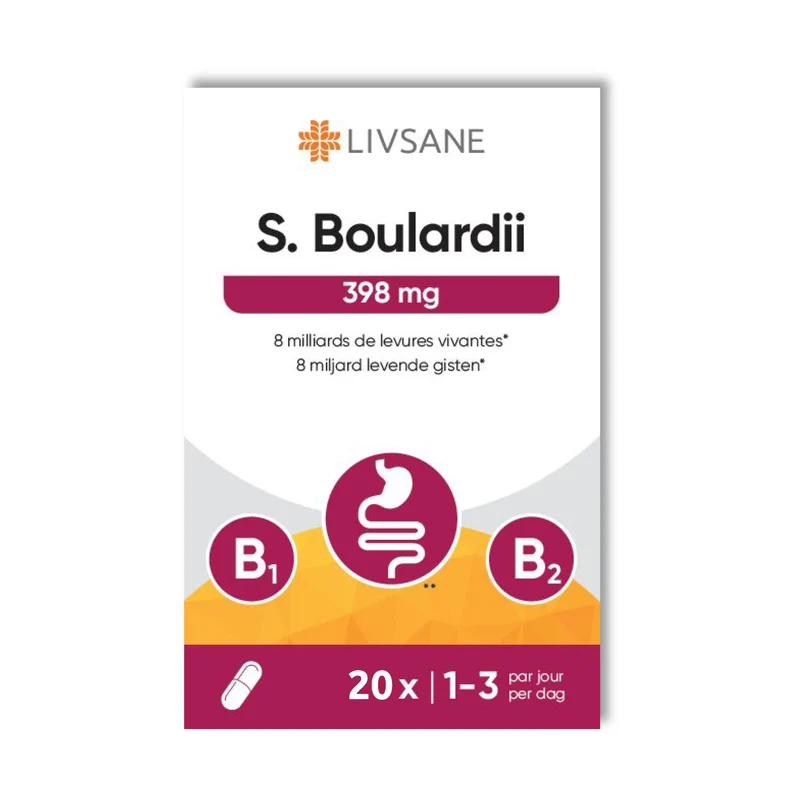LIVSANE S. Boulardii 398mg | 2x20 Capsules | Spijsvertering