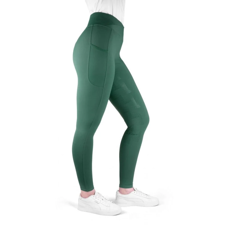 EQUITHÈME Legging d'Équitation Flora Full Grip Bleu canard