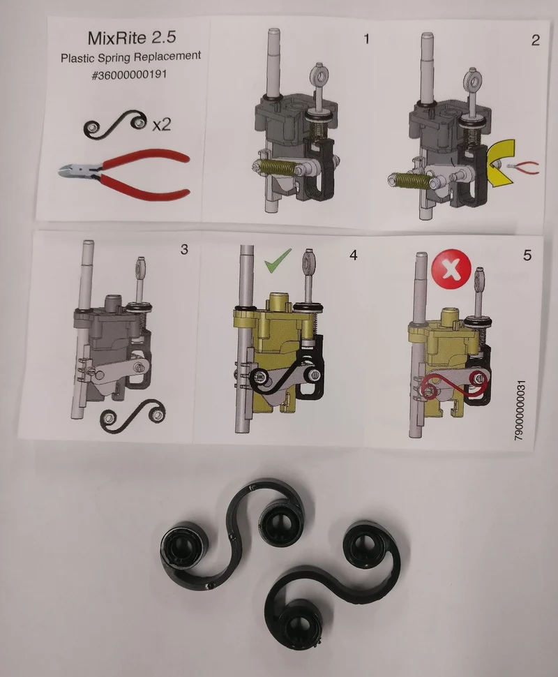 Ensemble de ressort plastique pour MixRite 2.5