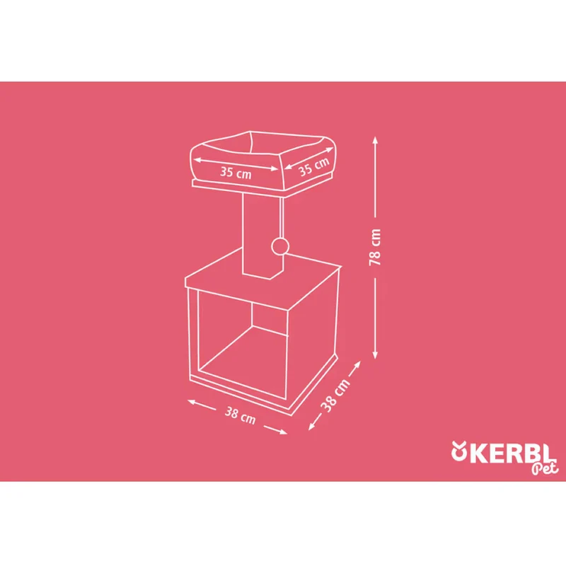 Kerbl Poteau à Gratter Noah II Gris