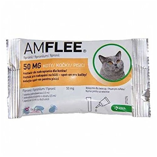 AMFLEE 50 mg spot-on solution for CATS 3 pipette (0.50 ml) // FIPRONIL