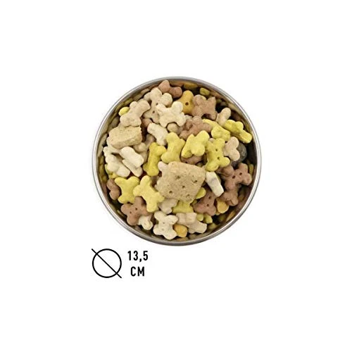 Tyrol - Ciotola Antiscivolo in Acciaio Inox per Gatto/Cane/Animali Domestici, Effetto Legno, 13,5 cm, 0,0952989 kg