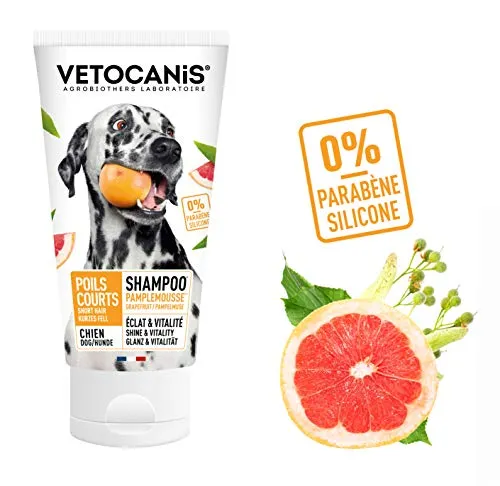 Vetocanis - Shampoo a Pelo Corto o a RAS per Cani, 0% di parabeni, 0% di Silicone, Formato 300 ml