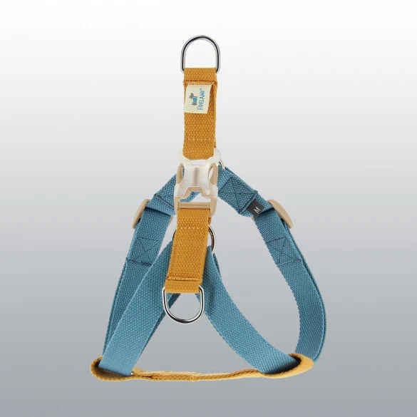 Harnais bicolore en coton pour chien