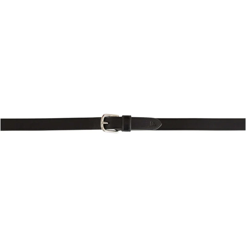 BR Rênes Cuir avec Arrêts Noir/Argent