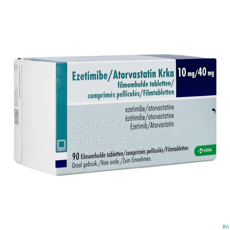 Ezetimibe/Atorvastatine Krka 10/40mg | 90 tabletten | Cholesterol