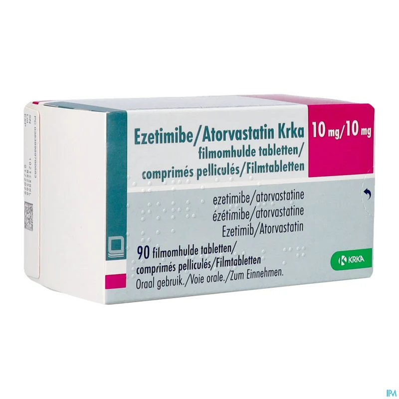 Ezetimibe/Atorvastatine Krka 10/10mg | 90 tabletten | Cholesterol