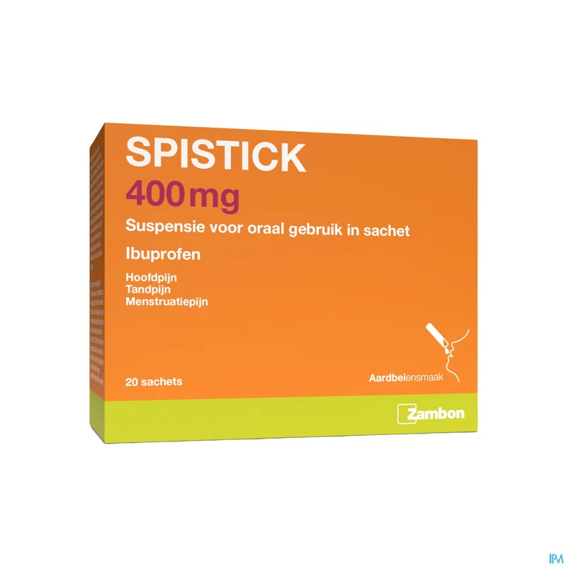 Spistick 400mg | 20 zakjes orale suspensie | Pijnstiller