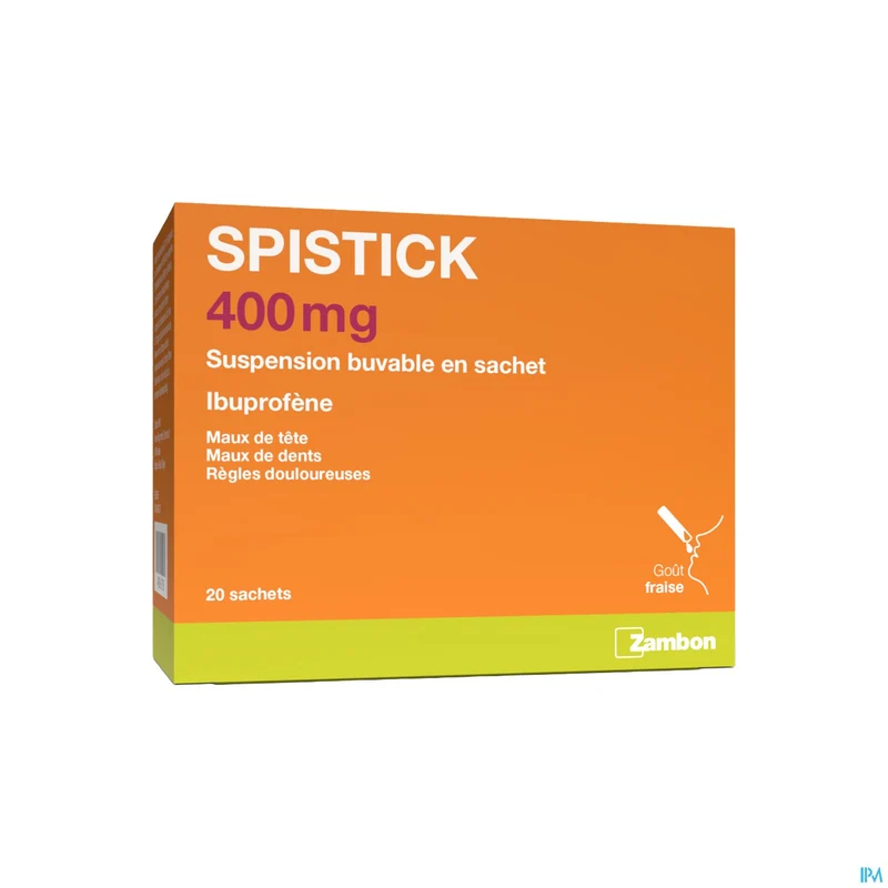 Spistick 400mg | 20 zakjes orale suspensie | Pijnstiller