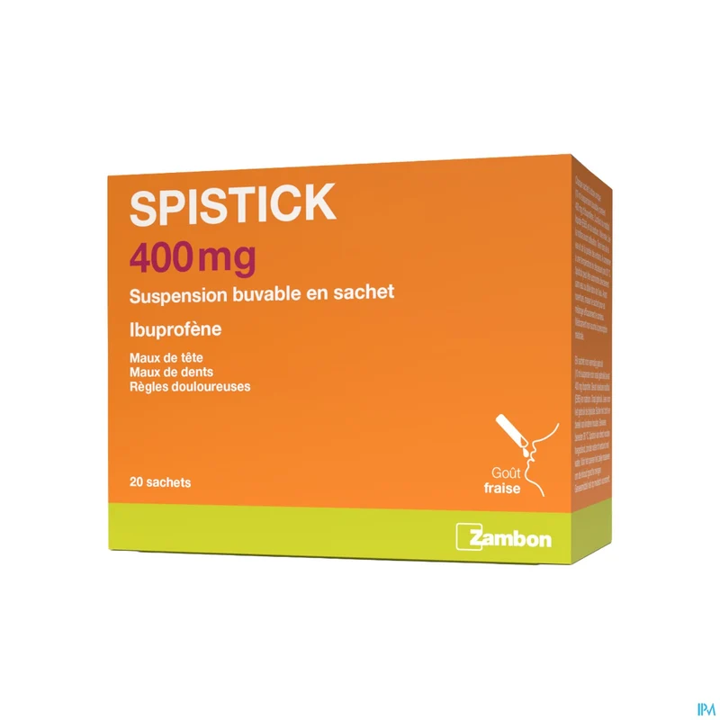 Spistick 400mg | 20 zakjes orale suspensie | Pijnstiller