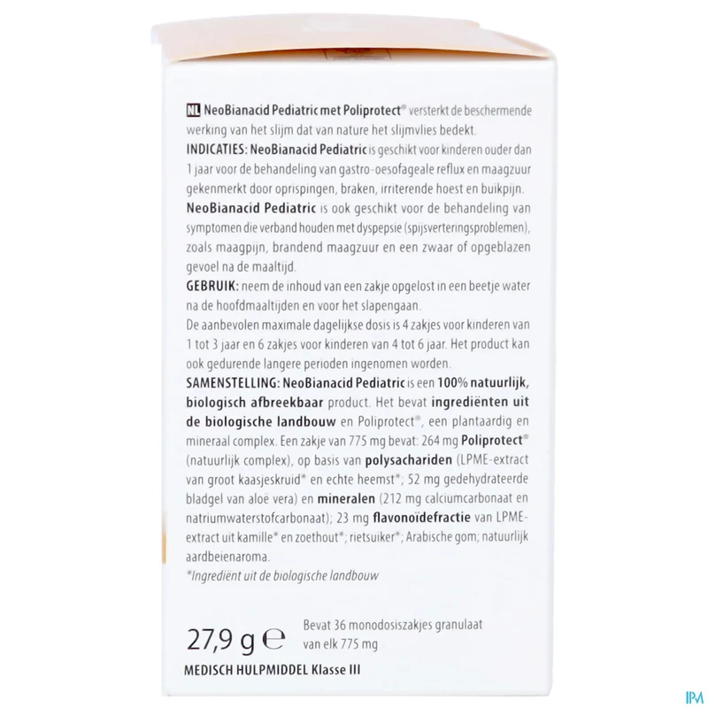 NeoBianacid Pediatric | 36x775mg zakjes granulaat | Maagzuur