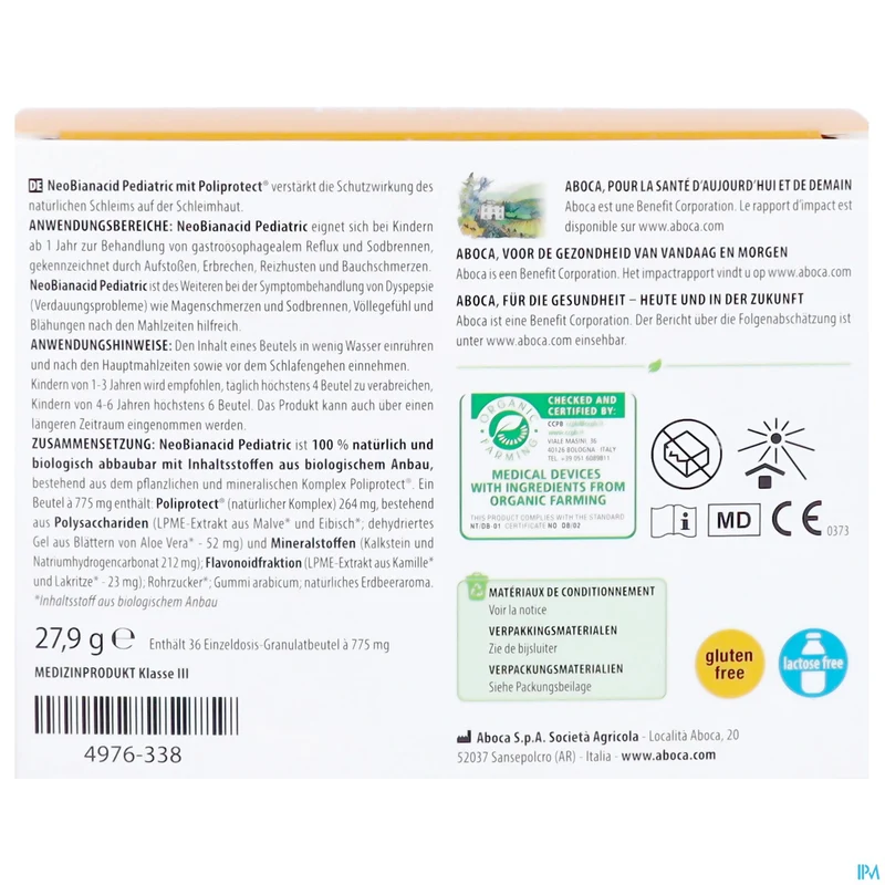 NeoBianacid Pediatric | 36x775mg zakjes granulaat | Maagzuur