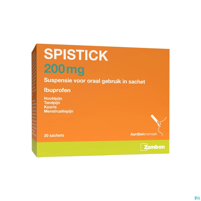Spistick Ibuprofen 200mg | 20 zakjes | Pijnstiller