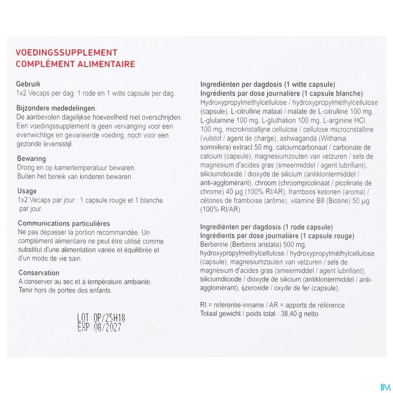 Vitanza HQ Olympic | 60 Capsules | Gewichtsbeheer
