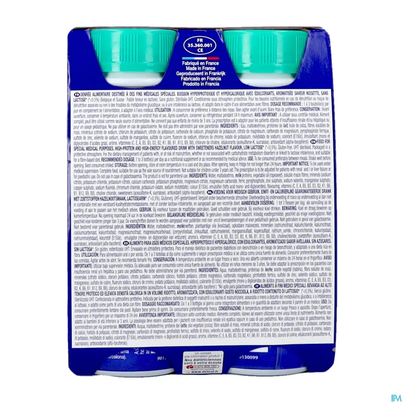 Delical HP HC Hazelnoot z/suiker | 4x200ml | Drinkvoeding