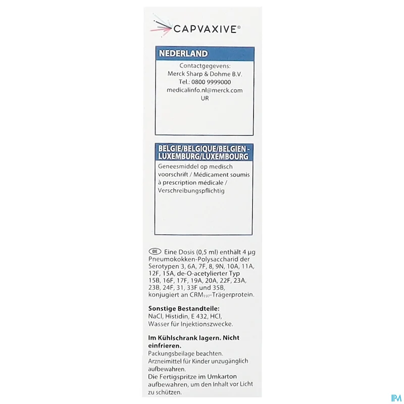 Capvaxive | 0,5ml voorgevulde spuit | Pneumokokkenvaccin