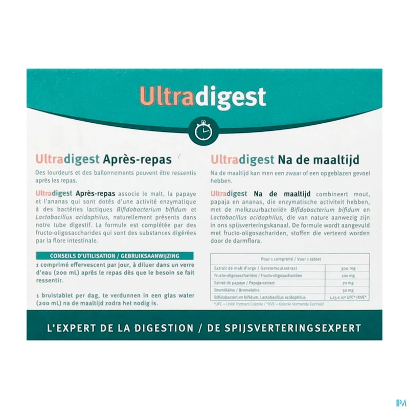 Ultradigest Effidigest | 24 bruistabletten | Spijsvertering