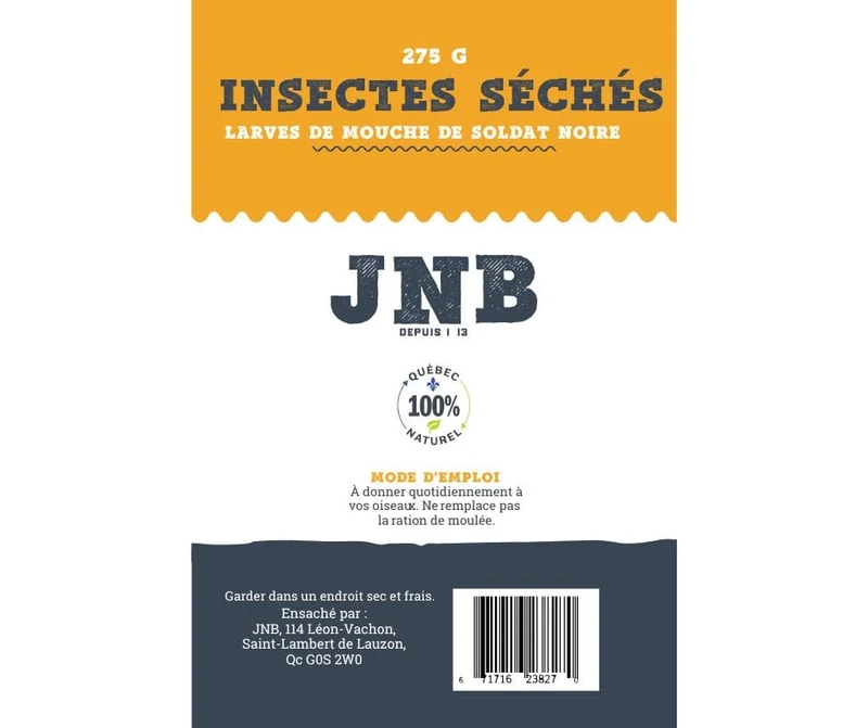 Insectes séchés JNB