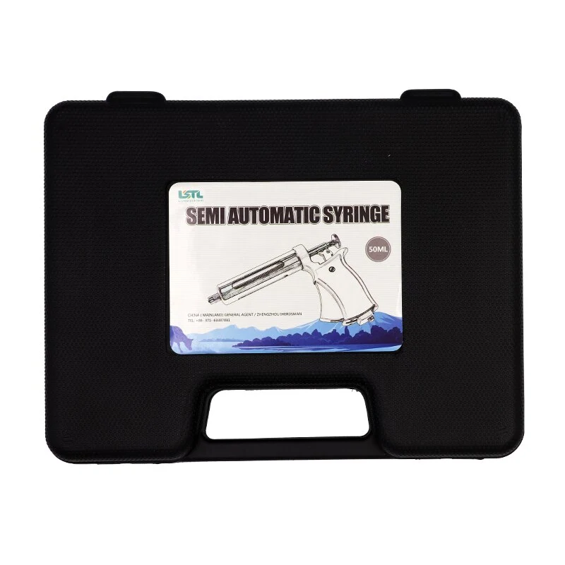 Adjustable Syringe Semi Automatic Metal Vaccine dog Horse Sheep Cattle Pig , Siringa automatica per bovini ovini suini caprini cani cavalli