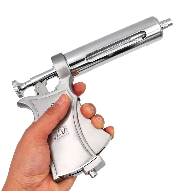 Adjustable Syringe Semi Automatic Metal Vaccine dog Horse Sheep Cattle Pig , Siringa automatica per bovini ovini suini caprini cani cavalli