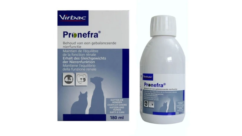 Pronefra, 180 ml is an additional food for dogs and cats with the role of supporting the function of the kidneys with chronic renal failure.