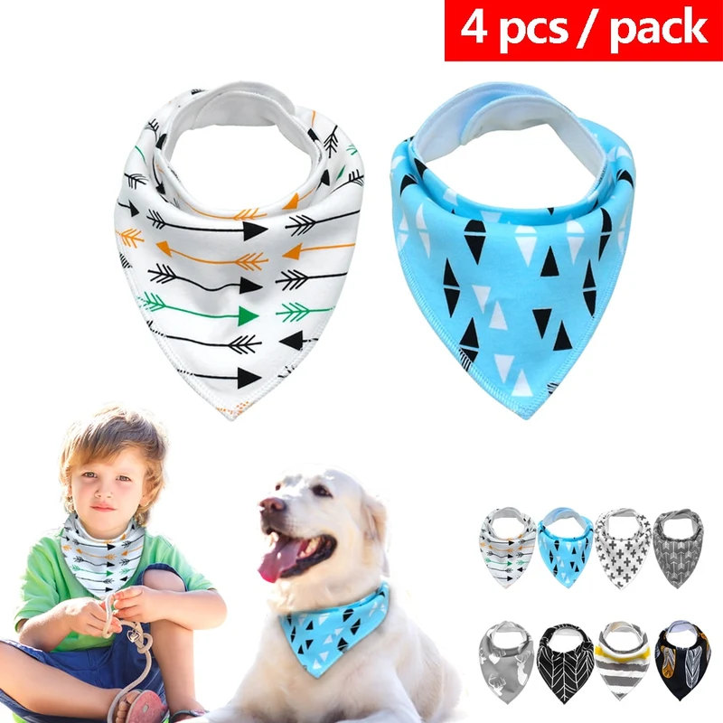 Dog Bandana Puppy Cat 4pcs/lot / Collare / bandana per cani e gatti 4 pezzi