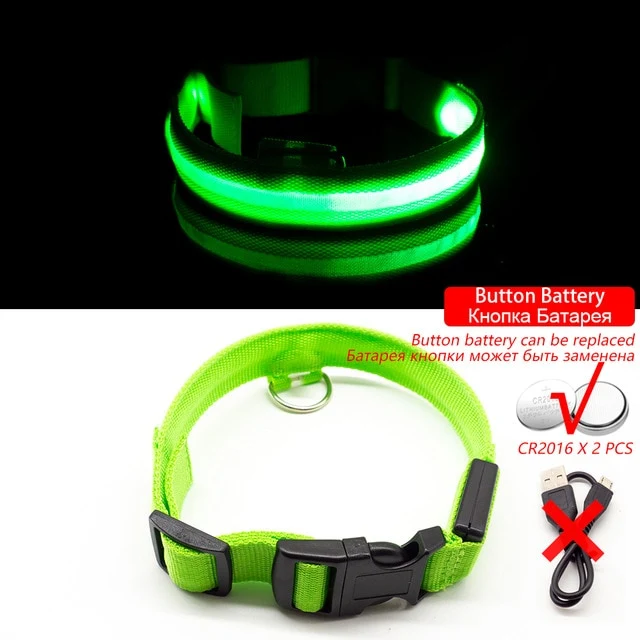 Collar for dogs USB Charging Led Anti-Lost/Avoid Car Accident / Collare per cani illuminato