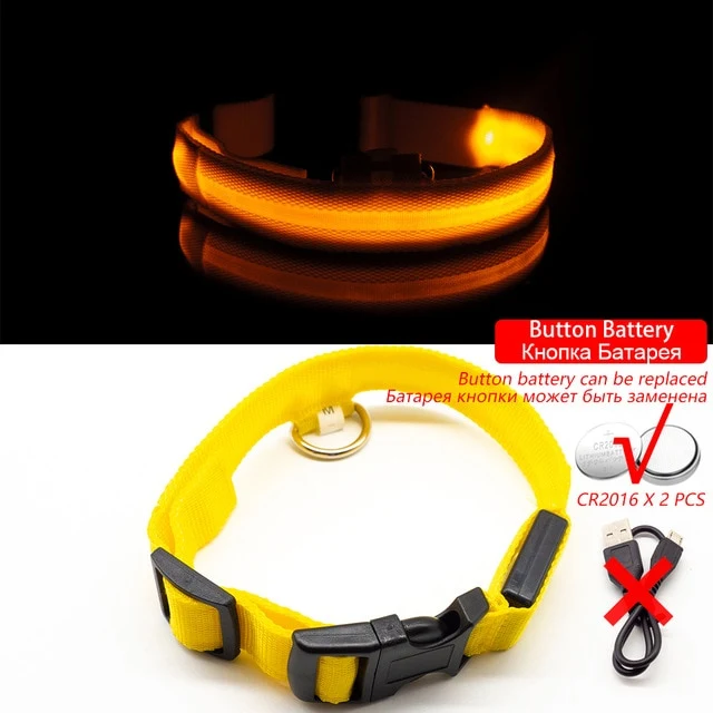 Collar for dogs USB Charging Led Anti-Lost/Avoid Car Accident / Collare per cani illuminato