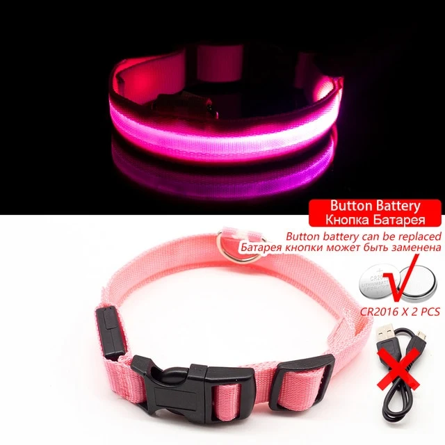 Collar for dogs USB Charging Led Anti-Lost/Avoid Car Accident / Collare per cani illuminato