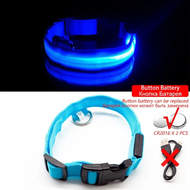 Collar for dogs USB Charging Led Anti-Lost/Avoid Car Accident / Collare per cani illuminato