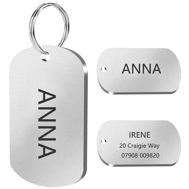 Stainless Steel Dog ID Tag Engraved / Medaglione per cani