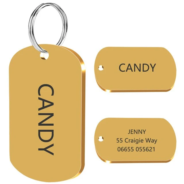 Stainless Steel Dog ID Tag Engraved / Medaglione per cani